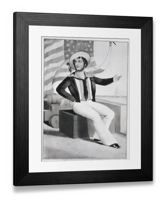 Framed Print : American Sailor Lithograph Framed Print : American Sailor Lithograph