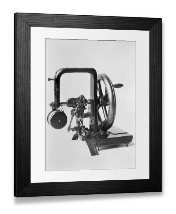 Framed Print : First Sewing Machine Developed by Elias Howe Framed Print : First Sewing Machine Developed by Elias Howe