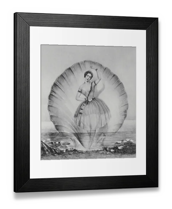 Framed Print : Drawing Depicting Ballerina on Beautiful Setting Framed Print : Drawing Depicting Ballerina on Beautiful Setting