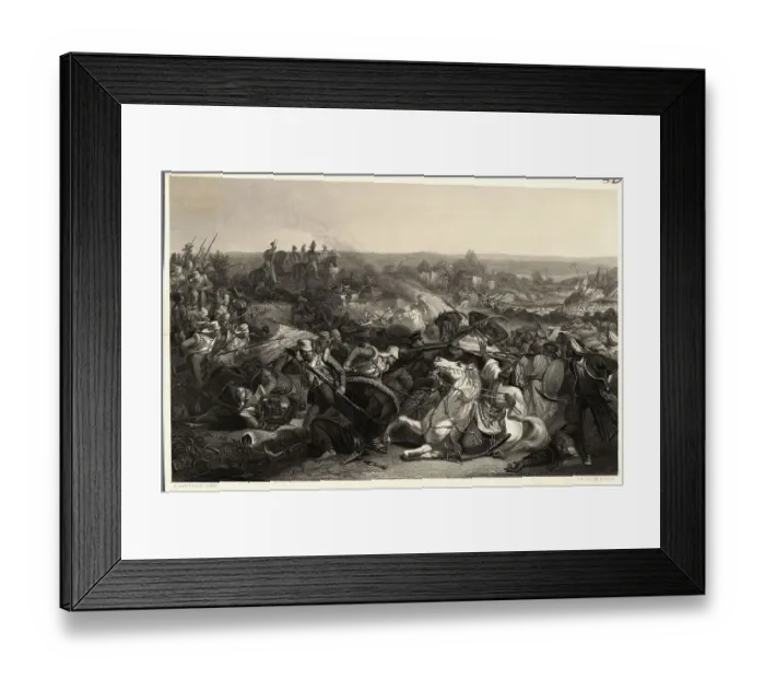 Framed Print : Engraving by James Baylie Allen After The Battle of Meeanee Painting by Edward Armitage Framed Print : Engraving by James Baylie Allen After The Battle of Meeanee Painting by Edward Armitage