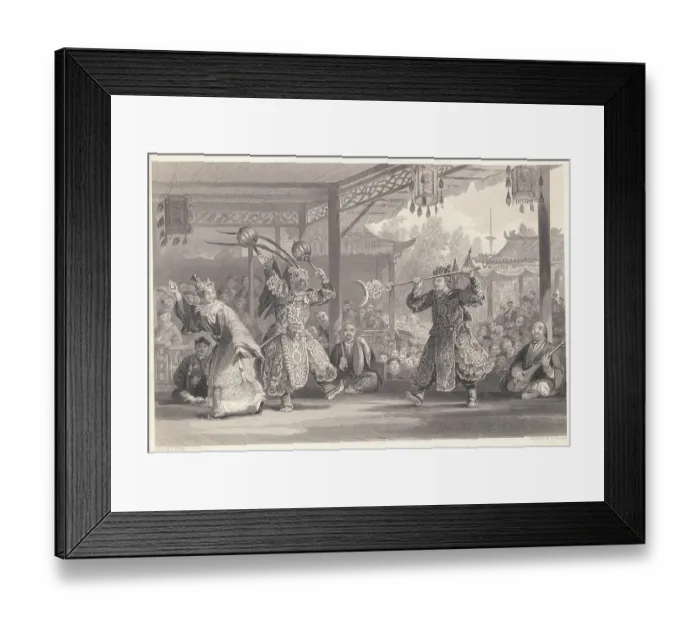 Framed Print : Chinese Actors Performing Framed Print : Chinese Actors Performing