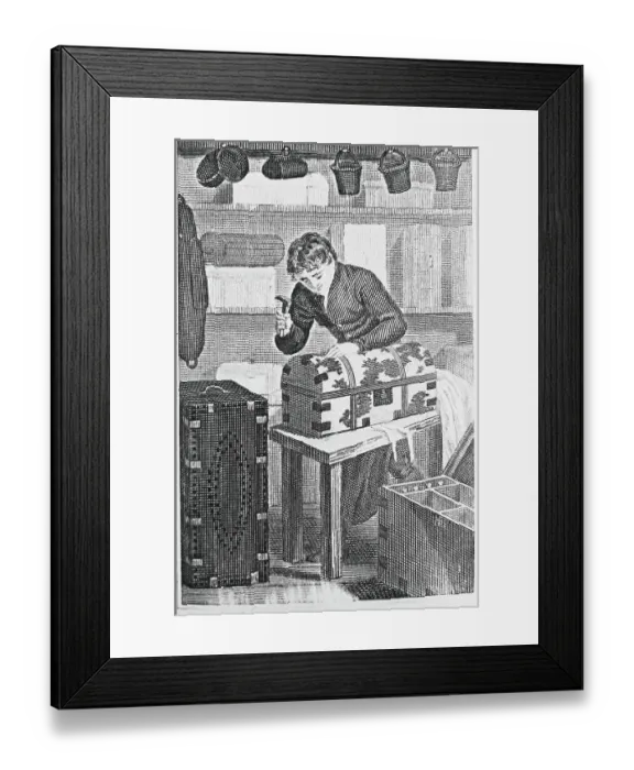 Framed Print : Man Making Trunk Framed Print : Man Making Trunk