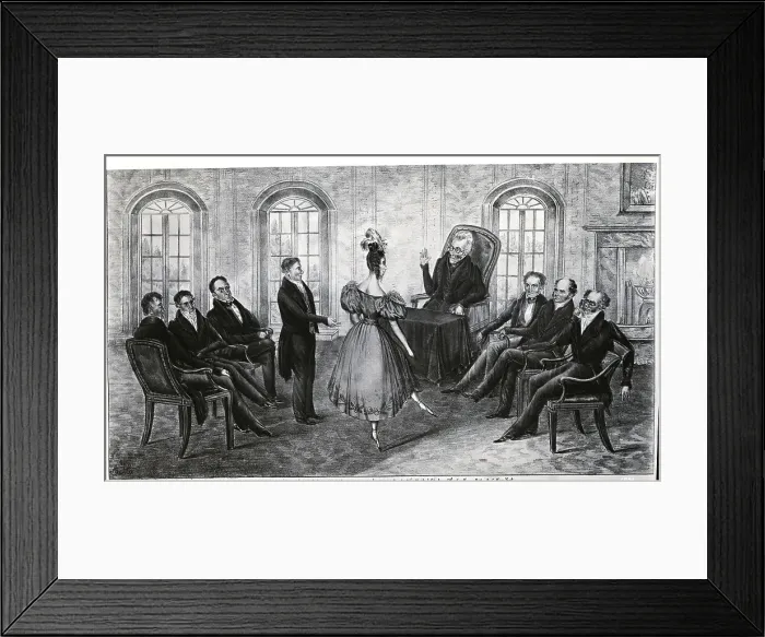 Framed Print : Martin Van Buren And Andrew Jackson With Cabinet Officers Framed Print : Martin Van Buren And Andrew Jackson With Cabinet Officers