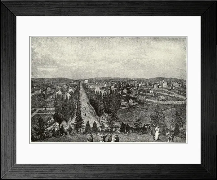 Framed Print : Washington's Pennsylvania Avenue in 1834