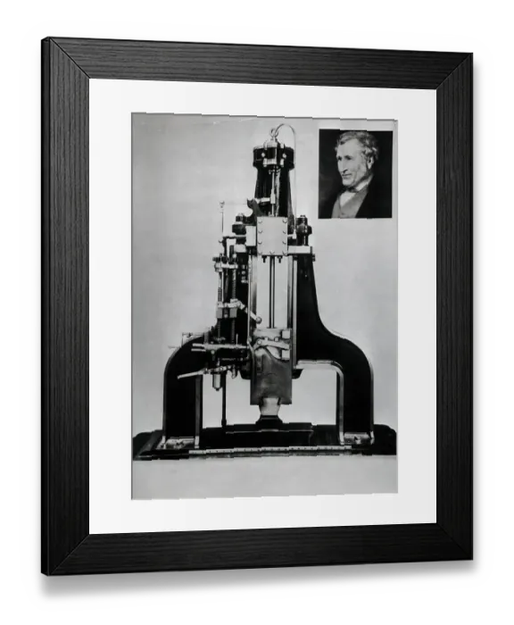 Framed Print : Steam Hammer & Inventor James Nasmyth Framed Print : Steam Hammer & Inventor James Nasmyth