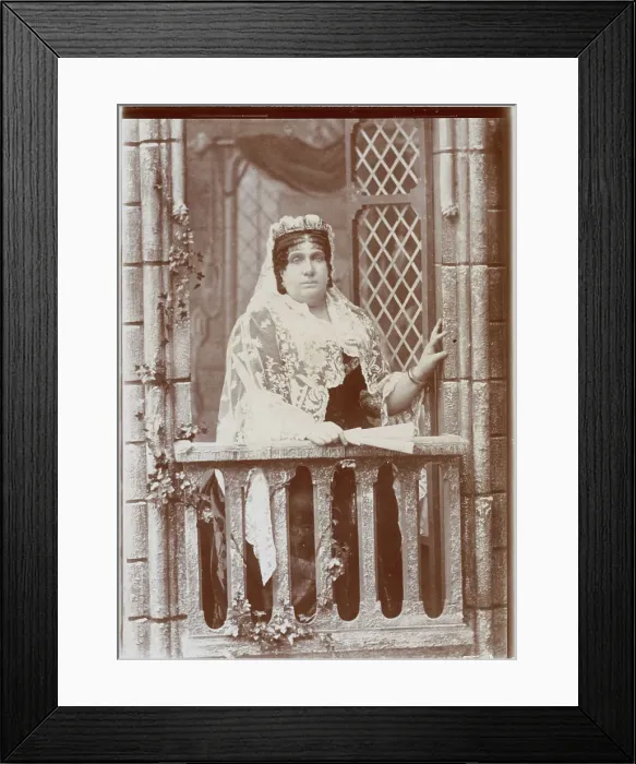 Framed Print : Queen Isabella II of Spain Posing on Balcony Framed Print : Queen Isabella II of Spain Posing on Balcony
