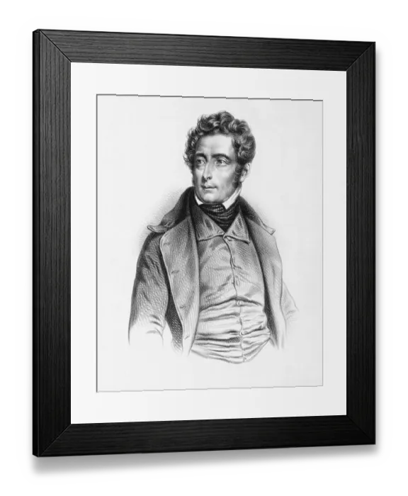 Framed Print : Portrait of Alphonse de Lamartine Framed Print : Portrait of Alphonse de Lamartine