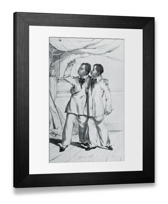 Framed Print : Siamese Twins Balancing Spoons Framed Print : Siamese Twins Balancing Spoons