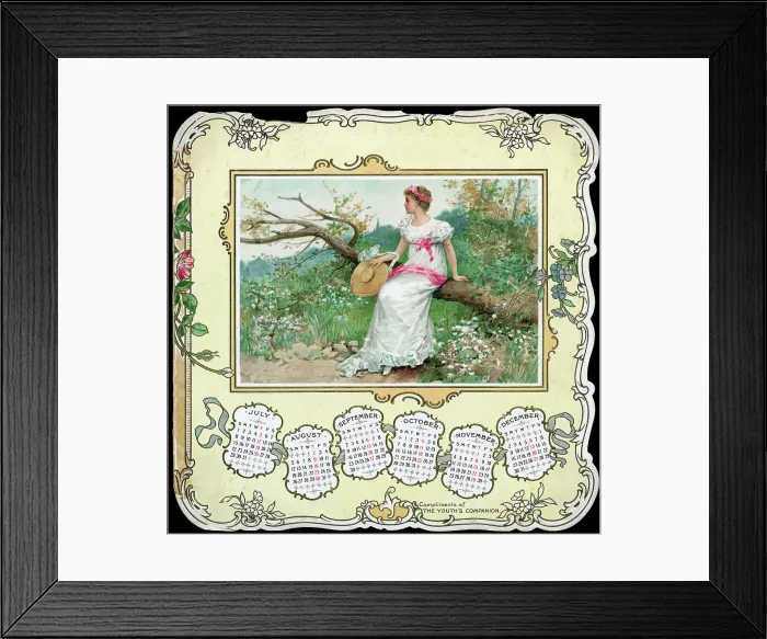 Framed Print : Illustrated 1827 Calendar Framed Print : Illustrated 1827 Calendar