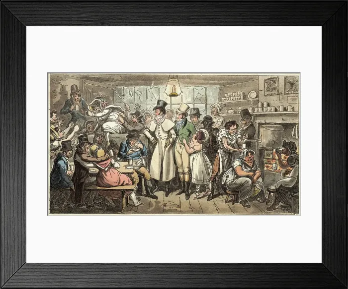 Framed Print : Scene in Coffee Shop Framed Print : Scene in Coffee Shop