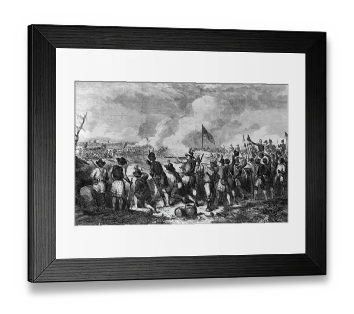 Framed Print : Engraving Of The Battle Of New Orleans Framed Print : Engraving Of The Battle Of New Orleans