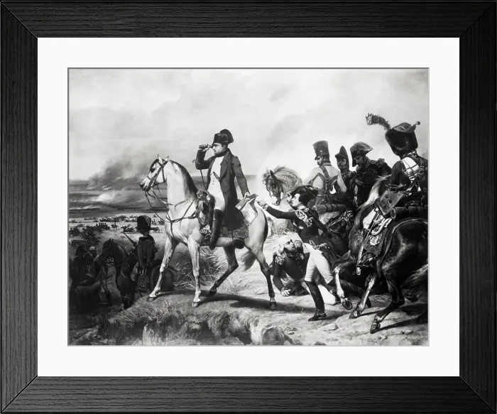 Framed Print : Napoleon with Soldiers on Battlefield Framed Print : Napoleon with Soldiers on Battlefield