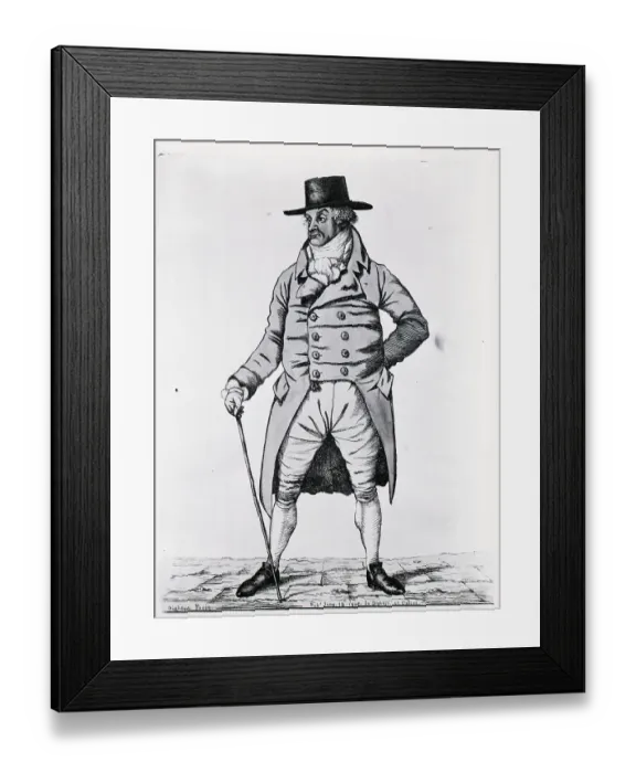 Framed Print : Engraving Of Fashionable English Gent