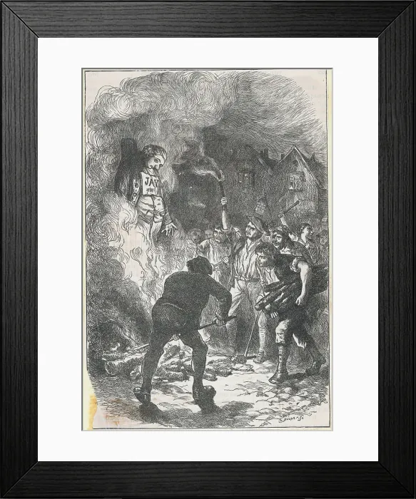 Framed Print : Burning Jay's Effigy