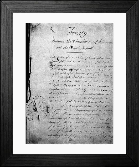 Framed Print : The Louisiana Purchase Treaty; Document Framed Print : The Louisiana Purchase Treaty; Document