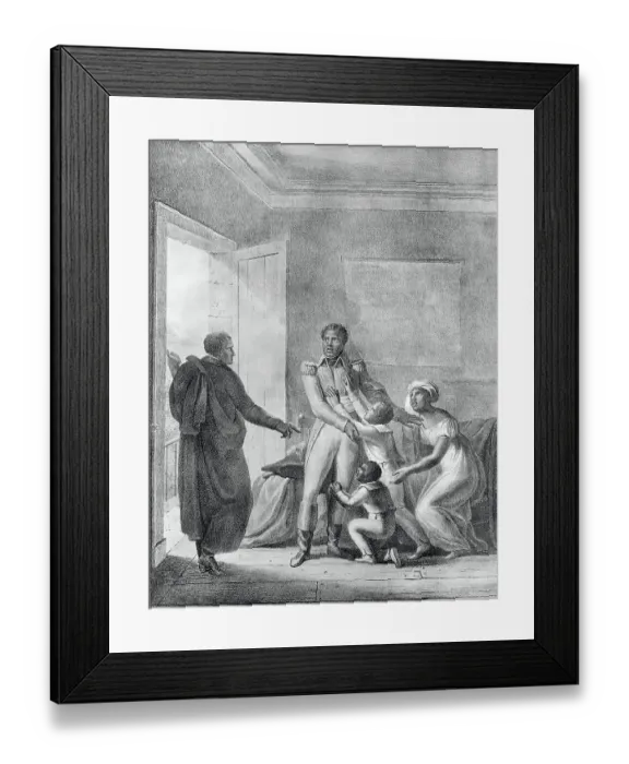 Framed Print : Leclerc Arresting Toussaint L'Ouverture Framed Print : Leclerc Arresting Toussaint L'Ouverture