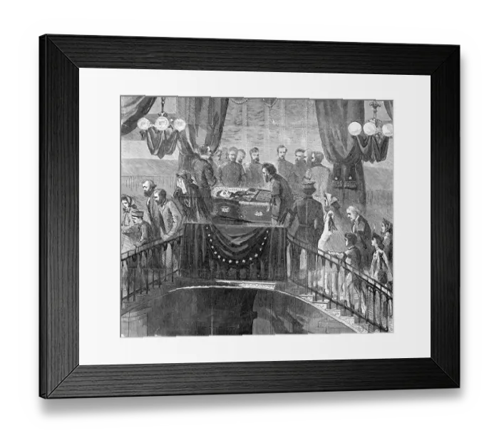 Framed Print : Drawing of Abraham Lincoln Funeral Framed Print : Drawing of Abraham Lincoln Funeral