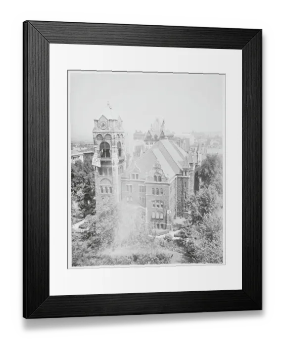 Framed Print : Exterior of Early Lackawana County Courthouse Framed Print : Exterior of Early Lackawana County Courthouse
