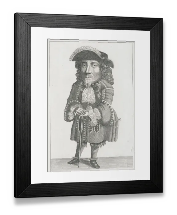 Framed Print : Drawing Depicting Famous Dwarf John Wormberg Framed Print : Drawing Depicting Famous Dwarf John Wormberg