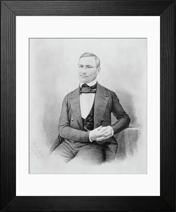 Framed Print : Portrait of Heinrich Barth Framed Print : Portrait of Heinrich Barth