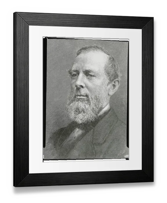 Framed Print : Sketch of Printing Press Manufacturer Robert Hoe Framed Print : Sketch of Printing Press Manufacturer Robert Hoe