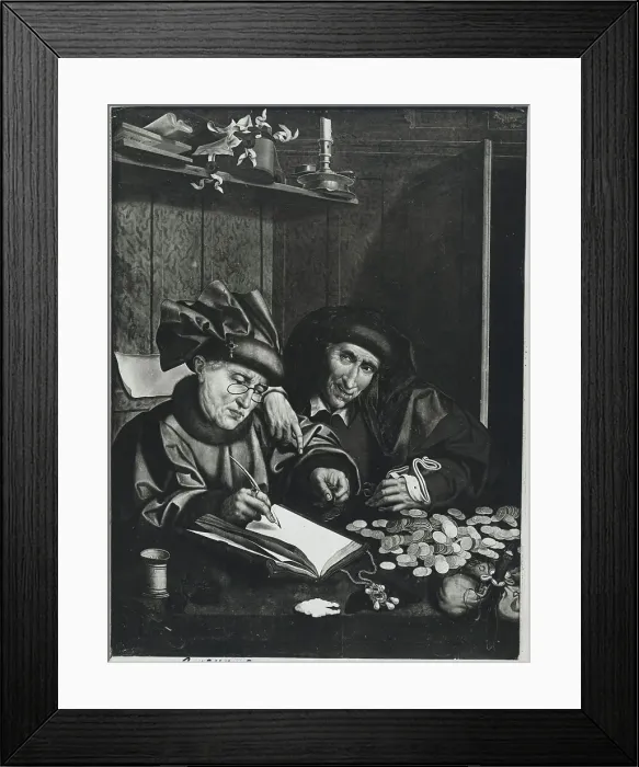 Framed Print : The Moneychangers by Quentin Massys Framed Print : The Moneychangers by Quentin Massys