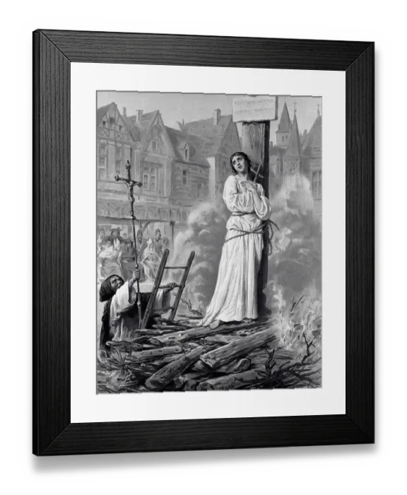 Framed Print : Drawing Depicting Joan of Arc in Loft