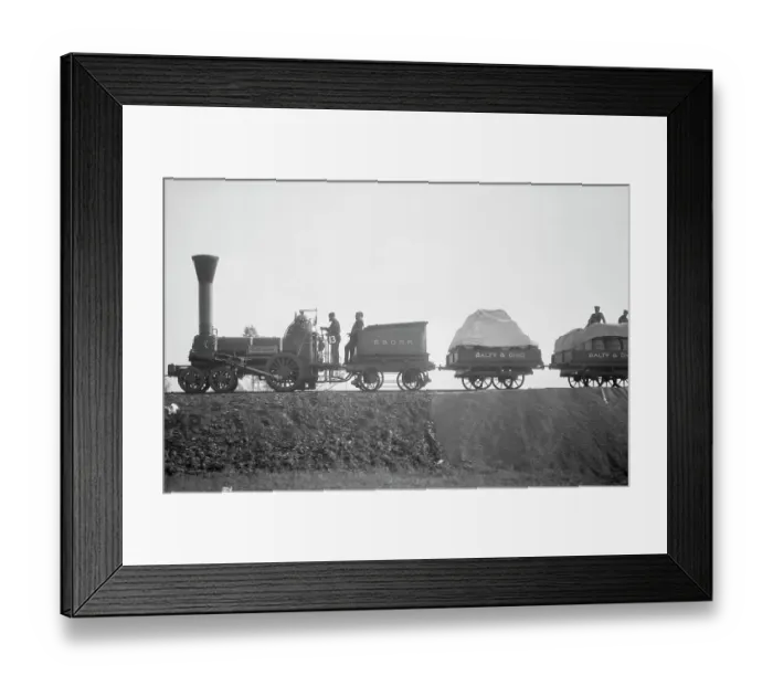 Framed Print : Early Locomotive