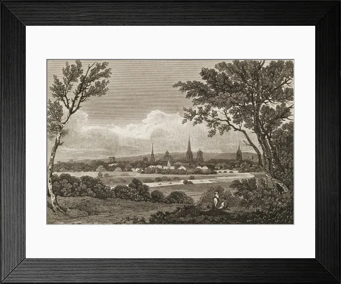 Framed Print : Town of Oxford as Seen from a Distance Framed Print : Town of Oxford as Seen from a Distance