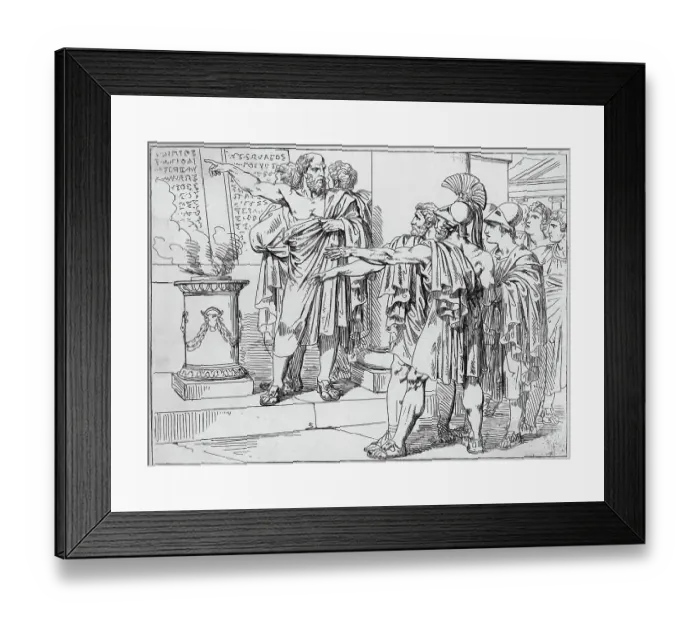 Framed Print : Solon Forcing Citizens To Read His Posted Laws Framed Print : Solon Forcing Citizens To Read His Posted Laws