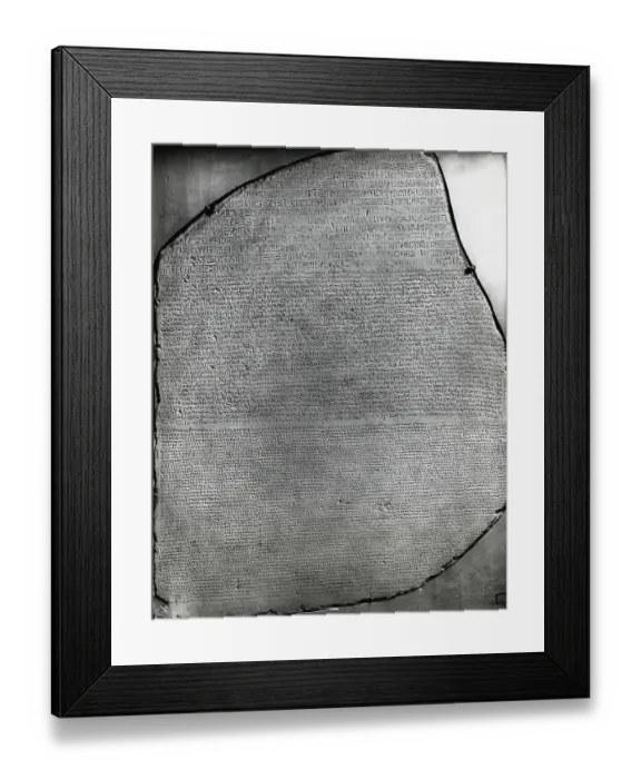 Framed Print : Display of the Historical Rosetta Stone Framed Print : Display of the Historical Rosetta Stone