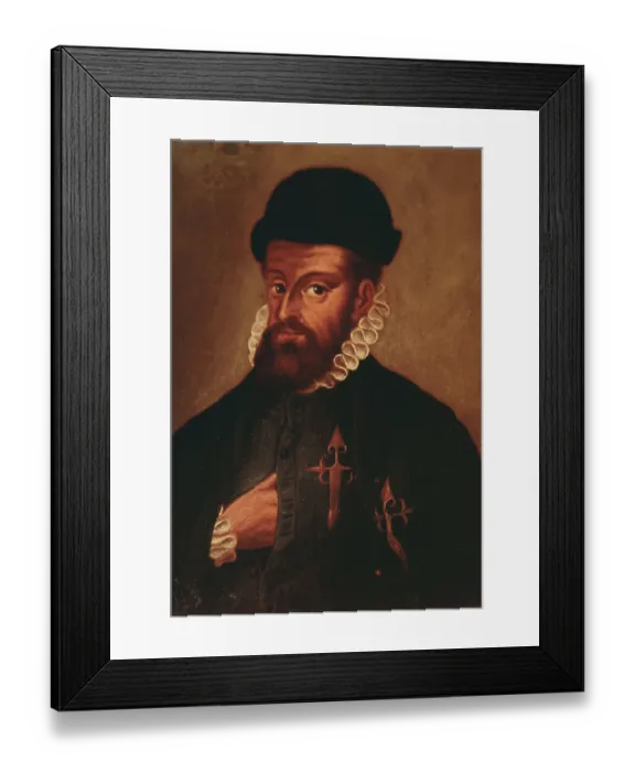 Framed Print : Drawing of Conquistador Francisco Pizarro Framed Print : Drawing of Conquistador Francisco Pizarro