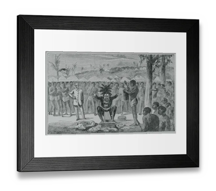 Framed Print : African Villagers at Witch Doctor Ceremony Framed Print : African Villagers at Witch Doctor Ceremony