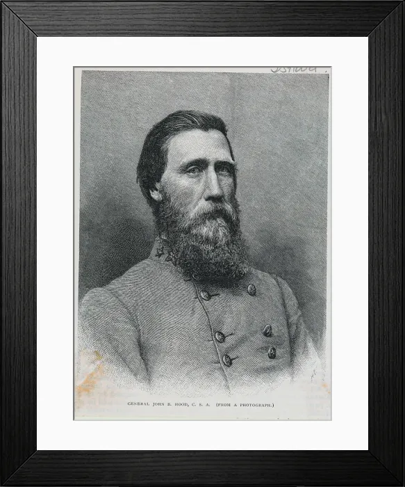 Framed Print : Portrait of Confederate General John B. Hood in Military Uniform Framed Print : Portrait of Confederate General John B. Hood in Military Uniform
