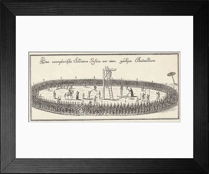 Framed Print : Judged Suspects Being Hanged in Hanging Court
