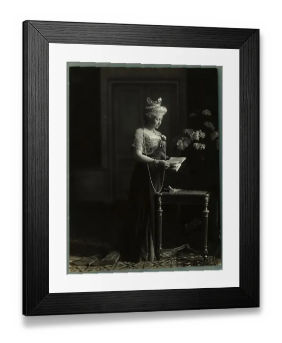 Framed Print : Augusta Victorio Reading Book Framed Print : Augusta Victorio Reading Book