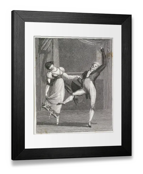Framed Print : Gleeful Couple Dancing Framed Print : Gleeful Couple Dancing