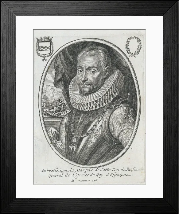 Framed Print : Illustrated Portrait of Marquis De Seste Due De Sanfeuerm Framed Print : Illustrated Portrait of Marquis De Seste Due De Sanfeuerm