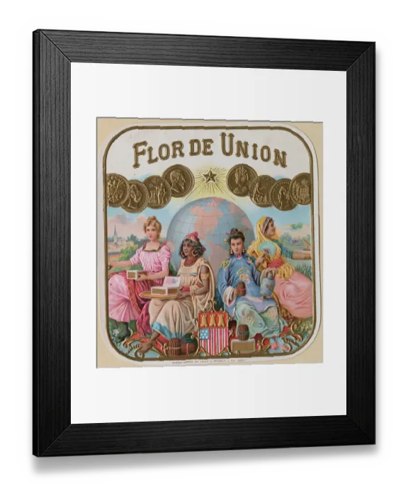 Framed Print : Cigar Sellers of the World with Their Product Framed Print : Cigar Sellers of the World with Their Product