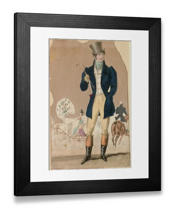 Framed Print : Man Wearing Nineteenth Century Riding Clothes Framed Print : Man Wearing Nineteenth Century Riding Clothes