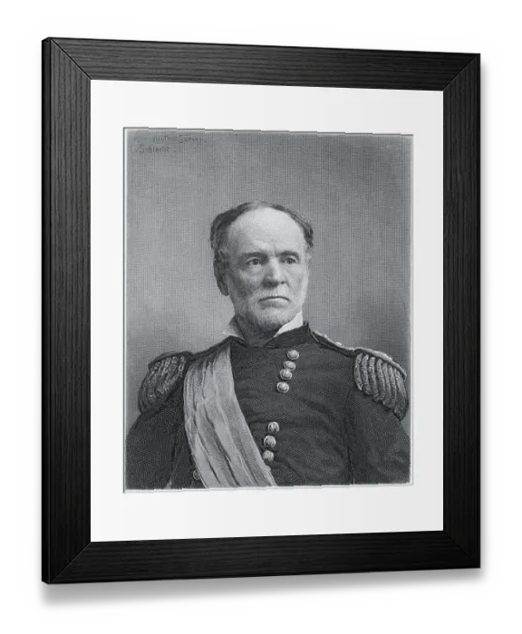 Framed Print : Portrait of American Union General William T. Sherman in Uniform Framed Print : Portrait of American Union General William T. Sherman in Uniform