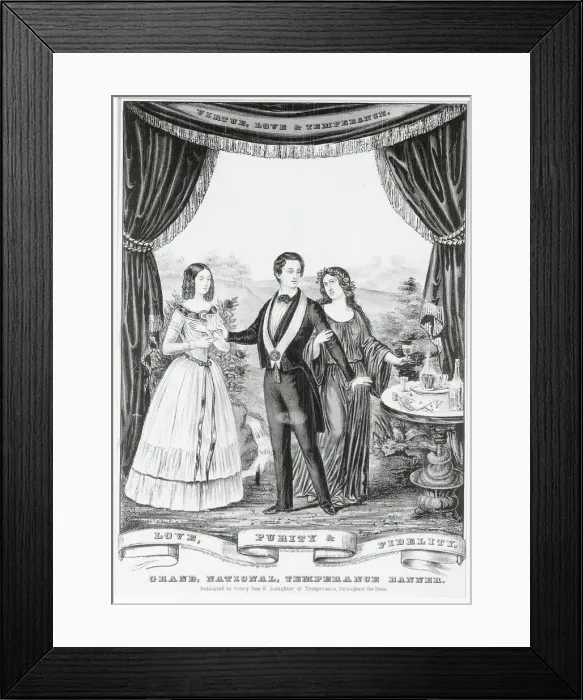 Framed Print : National Temperance Banner