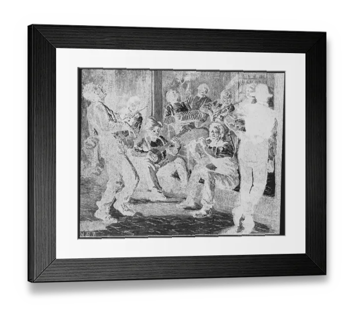 Framed Print : Musicians Using Their Instruments