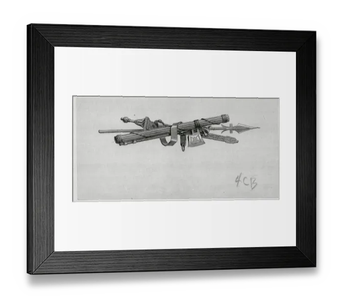 Framed Print : Display of Early Weapons Framed Print : Display of Early Weapons