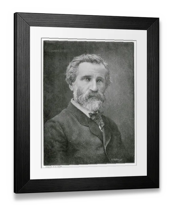 Framed Print : Portrait of Opera Composer Giuseppe Verdi Framed Print : Portrait of Opera Composer Giuseppe Verdi