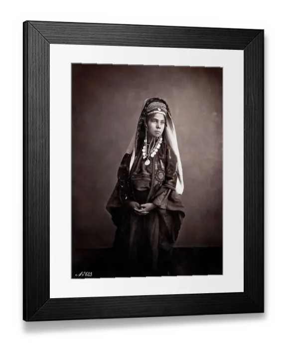 Framed Print : Girl in Traditional Middle Eastern Clothing Framed Print : Girl in Traditional Middle Eastern Clothing