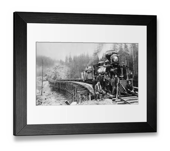 Framed Print : Railroad Construction Crew Framed Print : Railroad Construction Crew