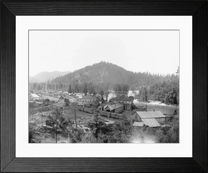 Framed Print : Saw and Shingle Mill in Idaho