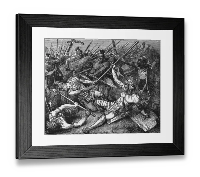 Framed Print : Spartacus During His Fatal Gladiator Battle Framed Print : Spartacus During His Fatal Gladiator Battle