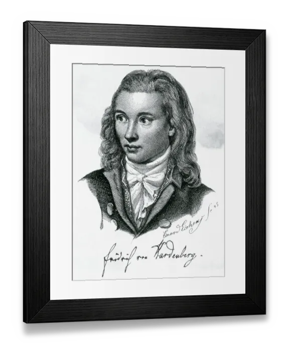 Framed Print : Illustrated Portrait of Poet Friedrich Leopold Von Hardenberg Framed Print : Illustrated Portrait of Poet Friedrich Leopold Von Hardenberg
